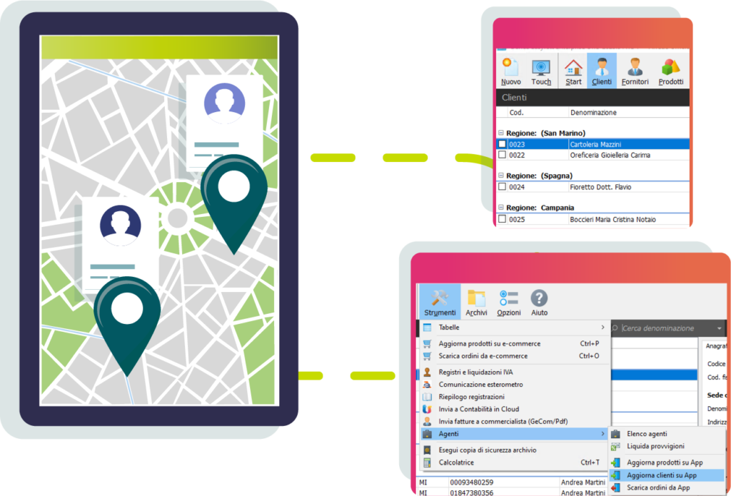 order sender danea clienti