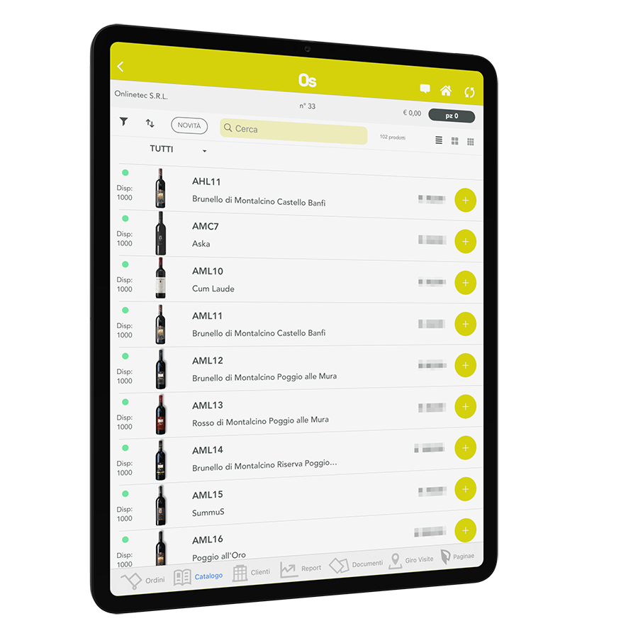 catalogo prodotti digitale per agenti order sender enterprise