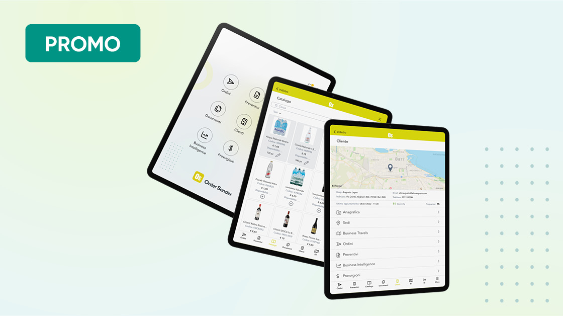 order sender app reti vendita promozione