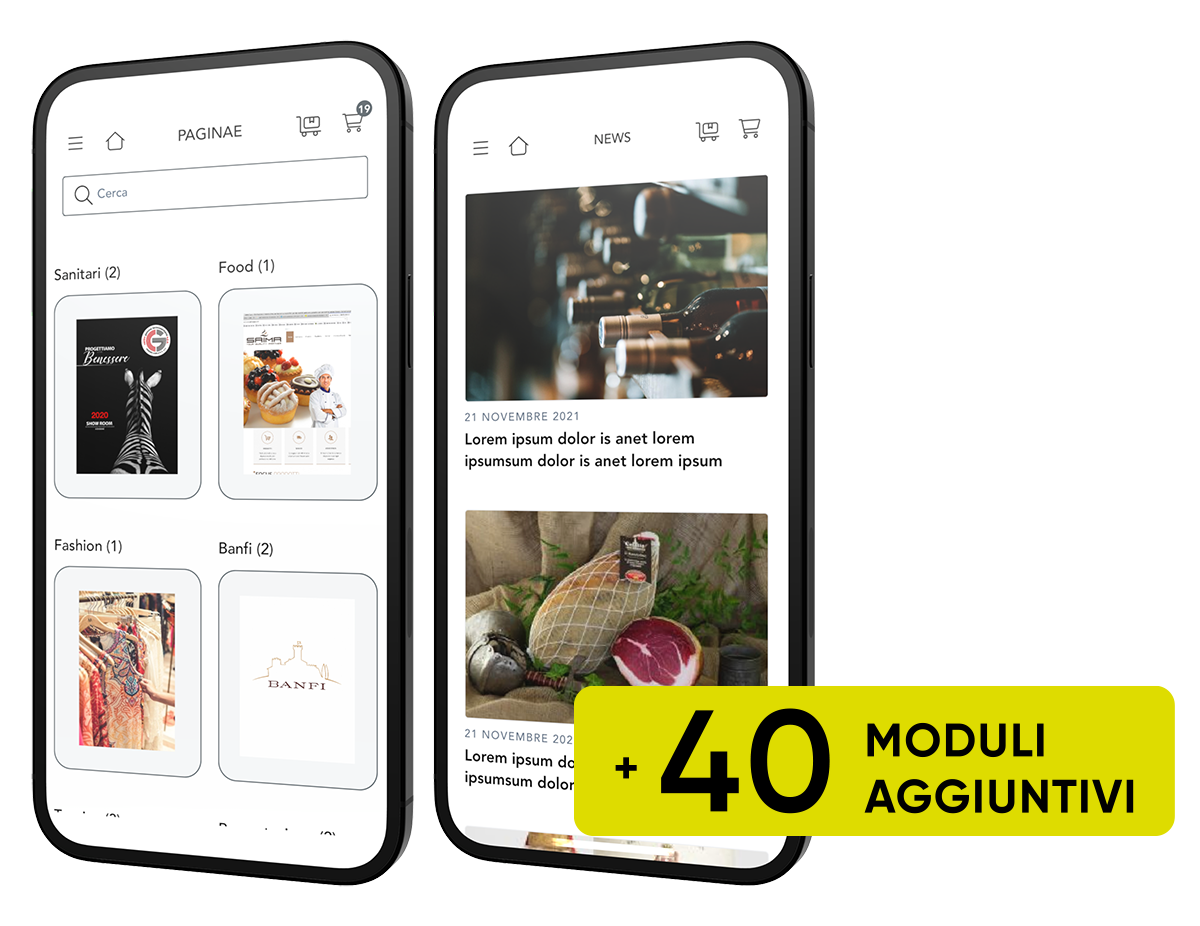 ecommerce b2b personalizzabile order sender retail moduli aggiuntivi