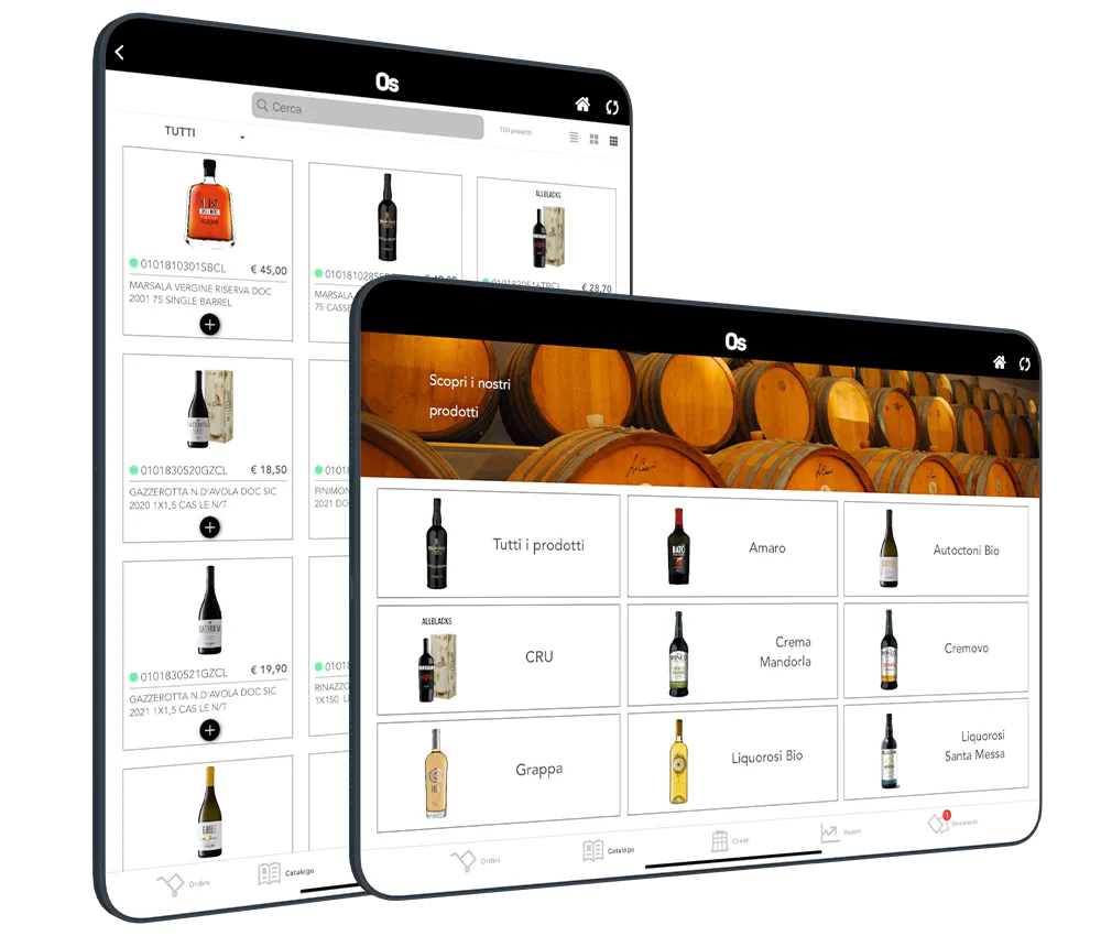 order sender app gestione rete vendita Cantine Pellegrino