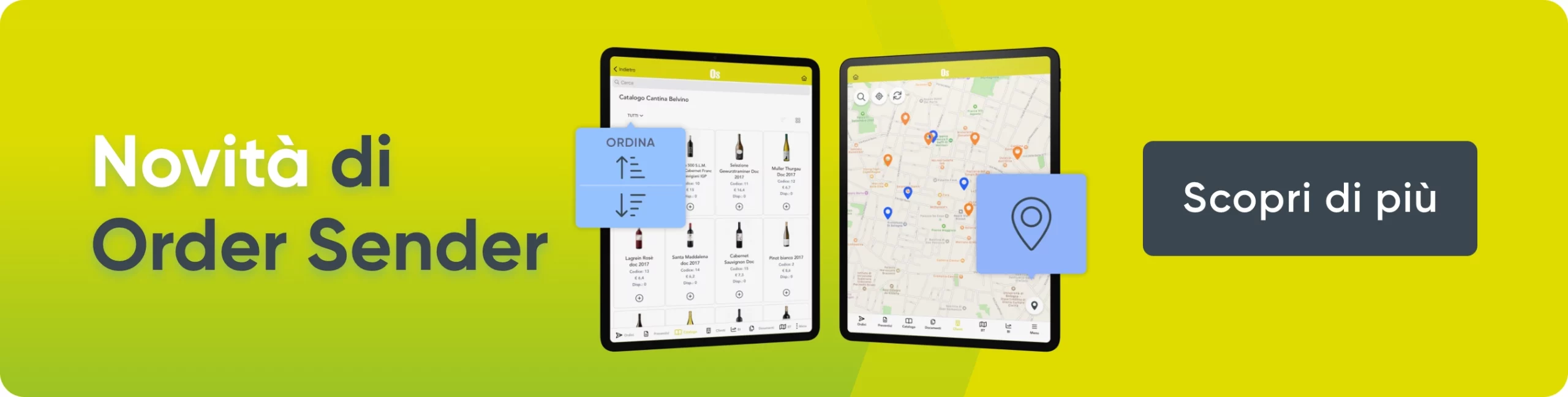 novità order sender app gestione rete vendita