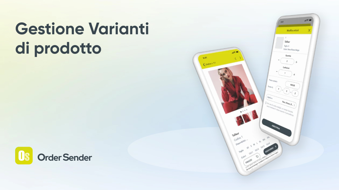 Gestione varianti taglia colore Order sender